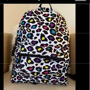 Vibrant leopard backpack